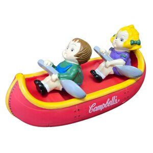 Campbell's Soup Kids Sitting In A Boat Vinyl Figures Bathtub Toy Promo 2004